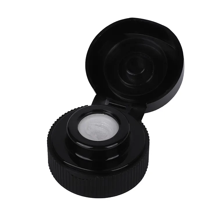 Aangepaste kleur V38-01 38/400 plastic flesdop met zwart gat Make-up flesdop Siliconen klepdop